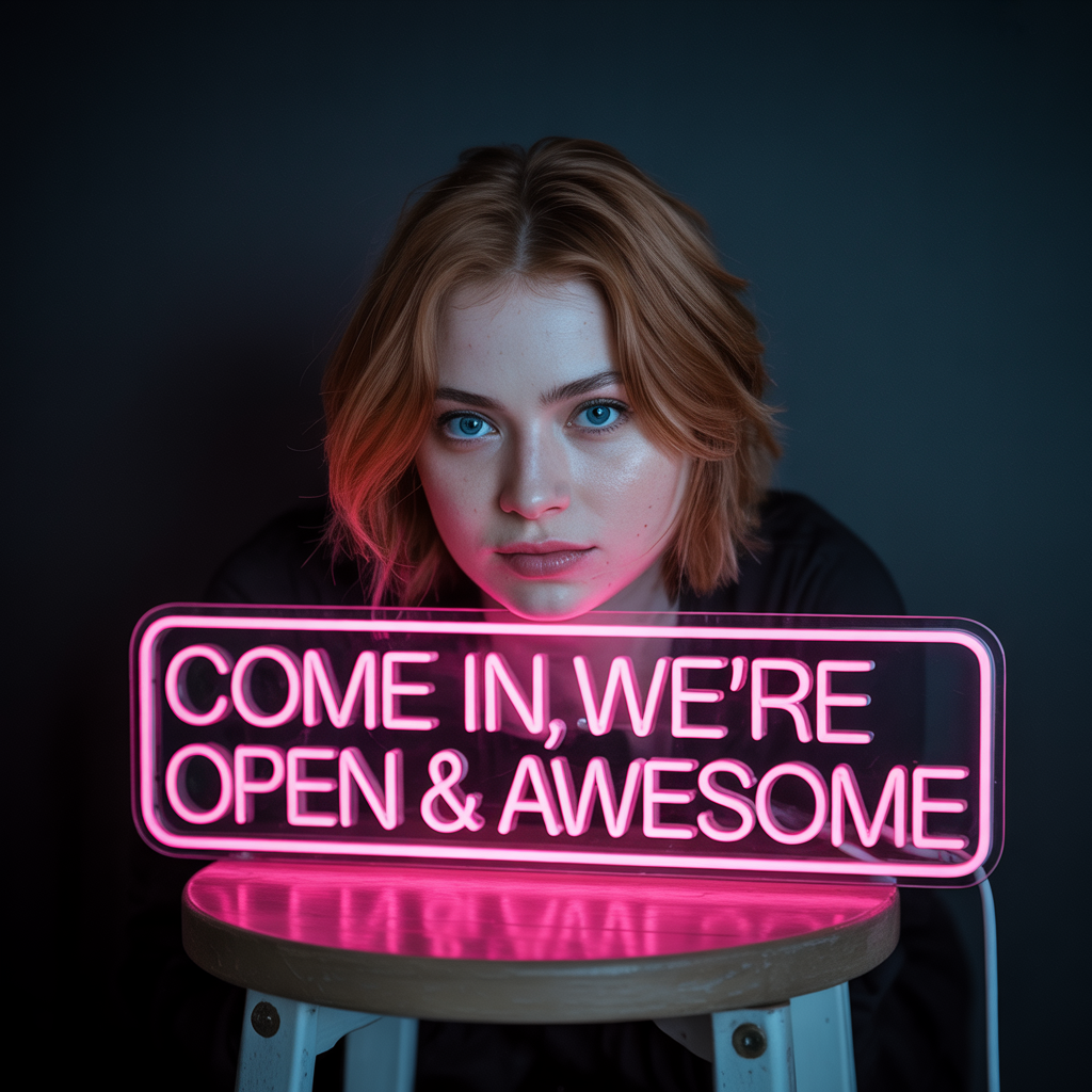 Come In Awesome Funny Open Neon Sign