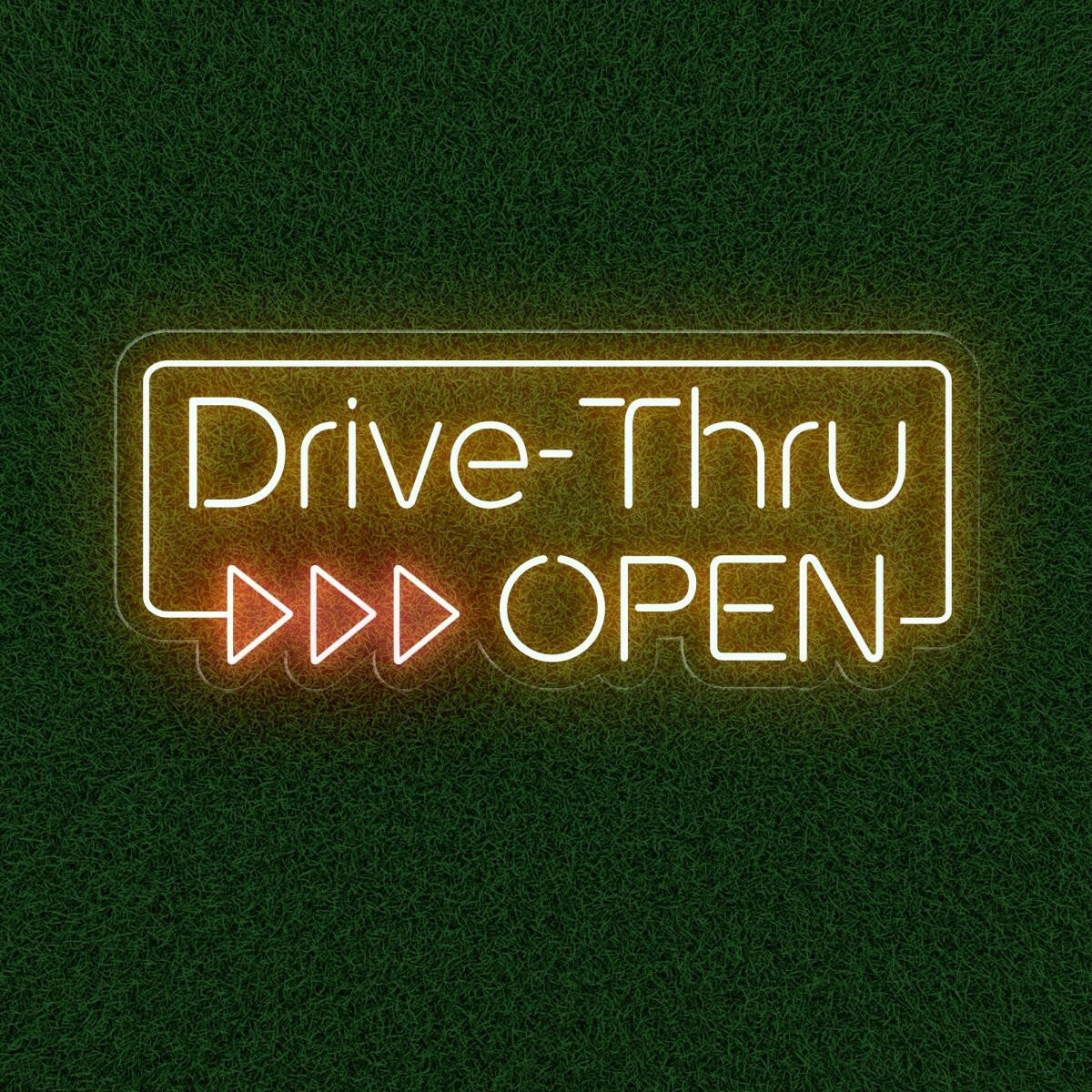 Drive Thru Open Neon Sign | LED Business Signage - NEONXPERT