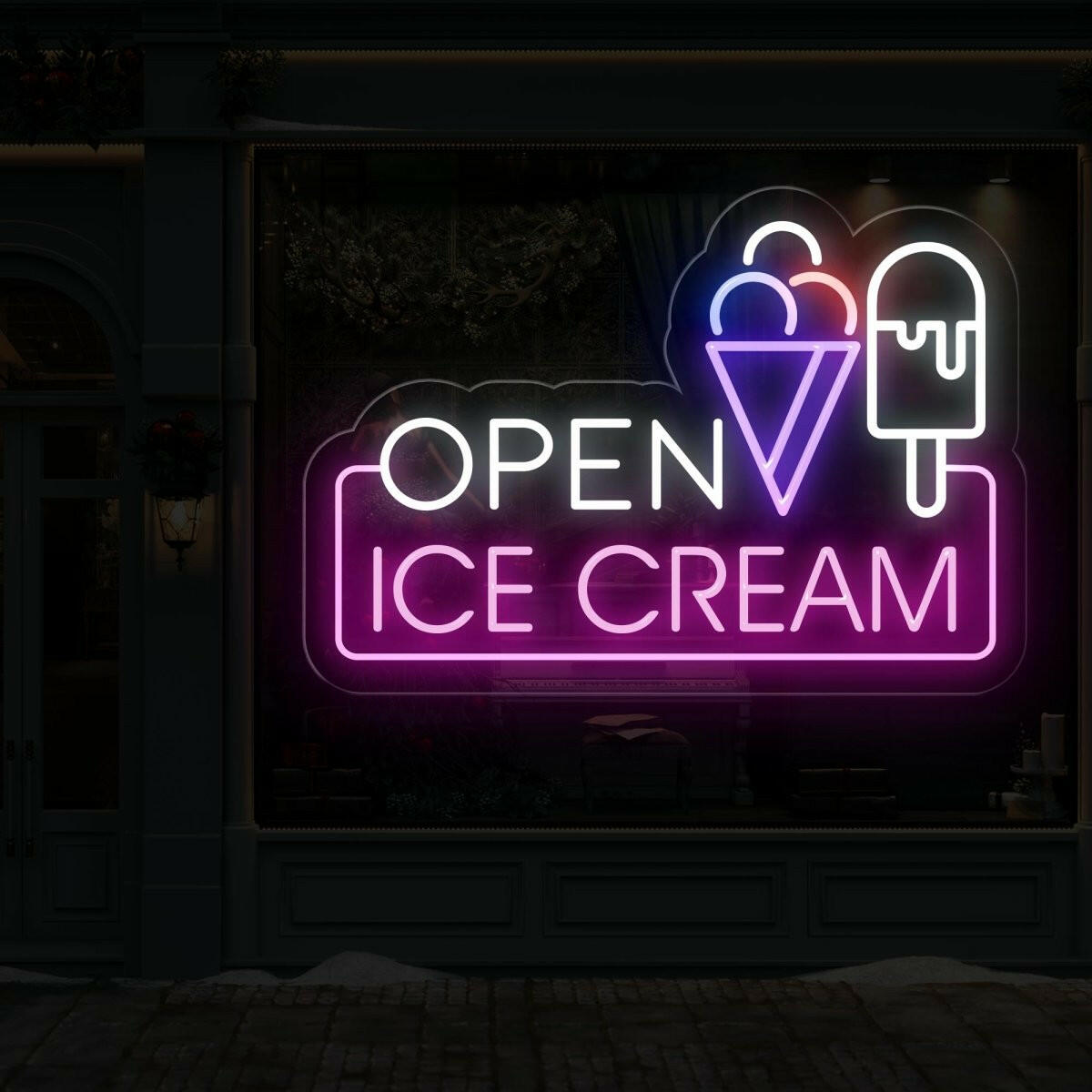 Ice Cream Open Neon Sign: Tempting Displays for Your Ice Cream Shop! - NEONXPERT