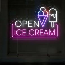 Ice Cream Open Neon Sign: Tempting Displays for Your Ice Cream Shop! - NEONXPERT