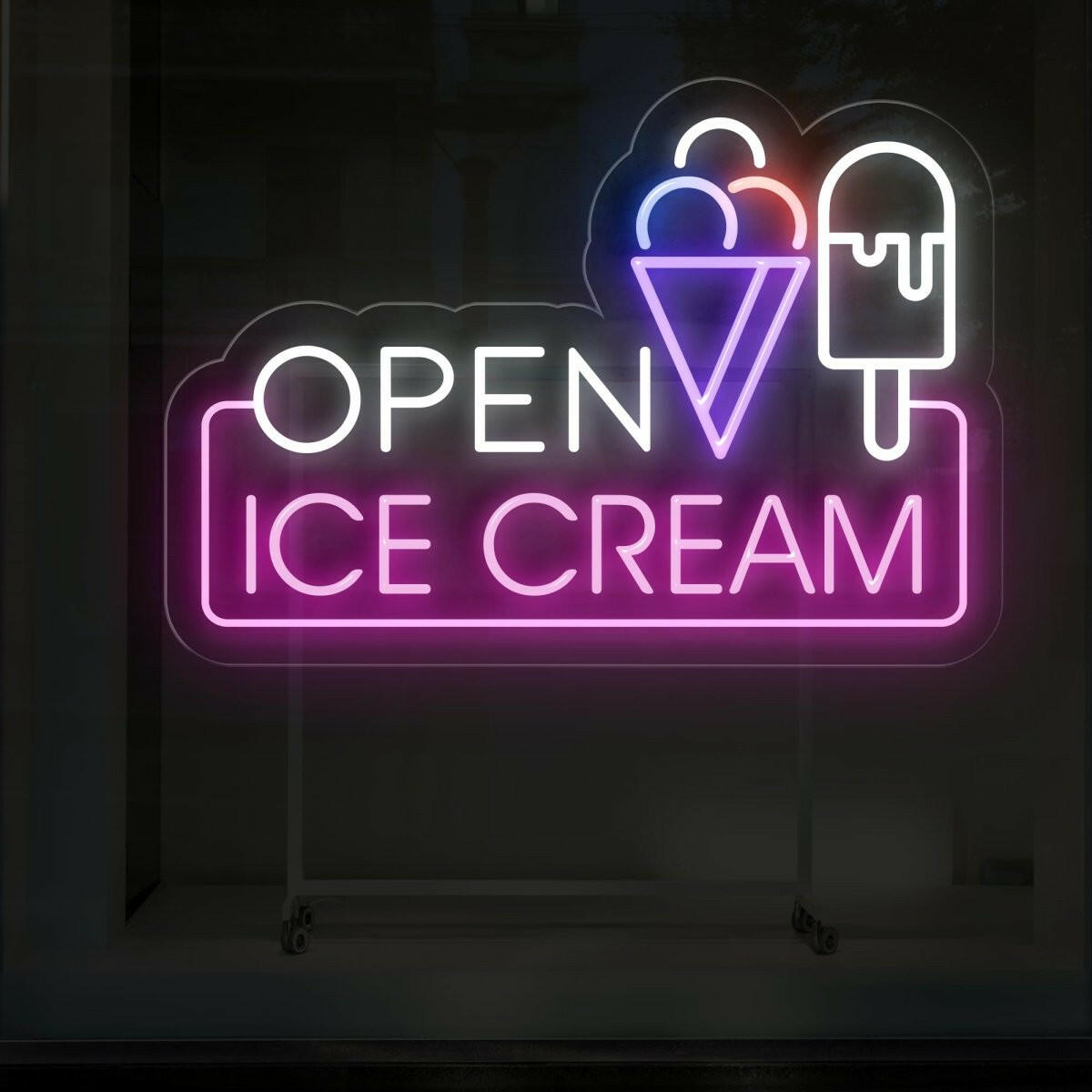 Ice Cream Open Neon Sign: Tempting Displays for Your Ice Cream Shop! - NEONXPERT