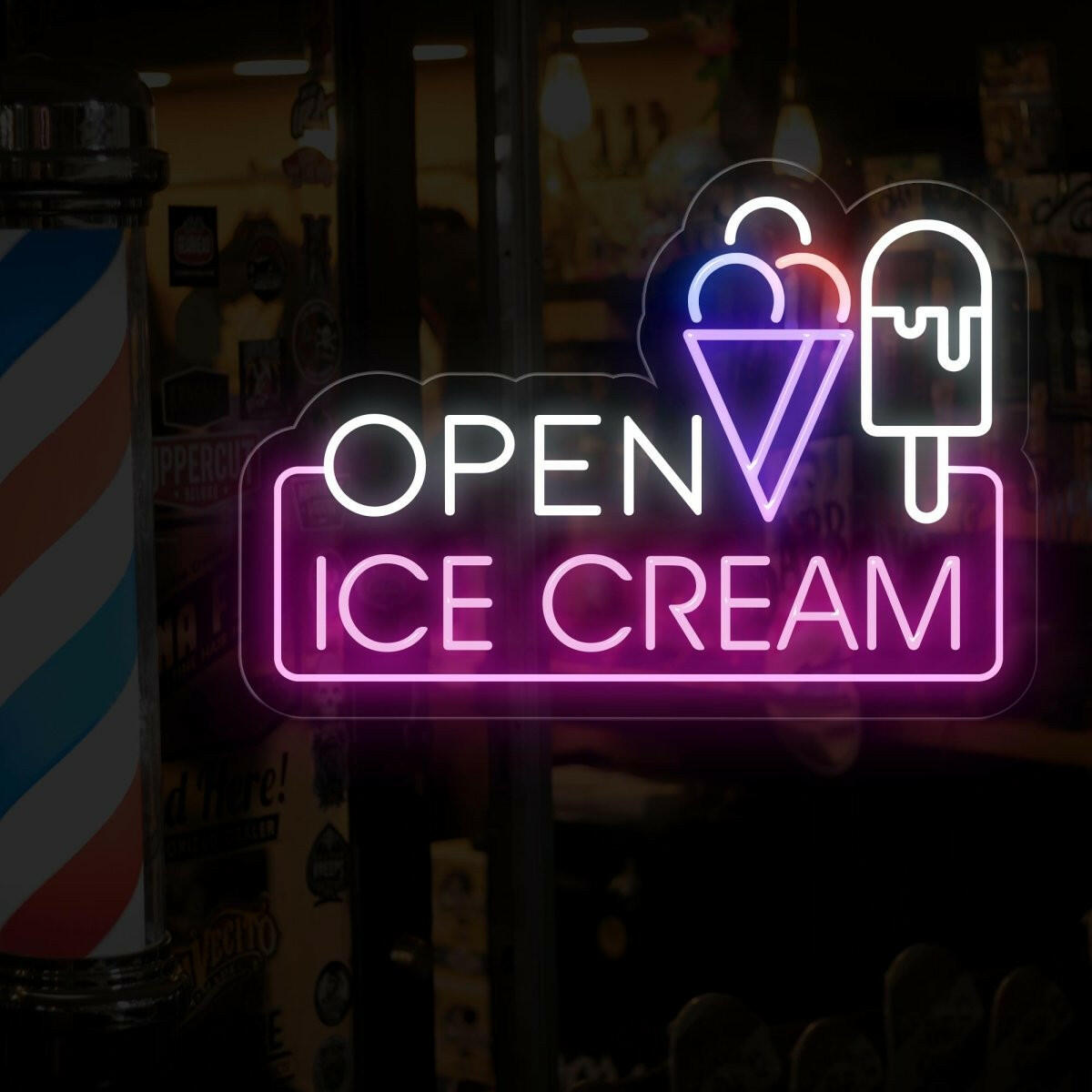 Ice Cream Open Neon Sign: Tempting Displays for Your Ice Cream Shop! - NEONXPERT