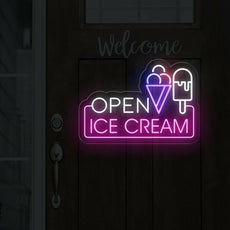 Ice Cream Open Neon Sign: Tempting Displays for Your Ice Cream Shop! - NEONXPERT