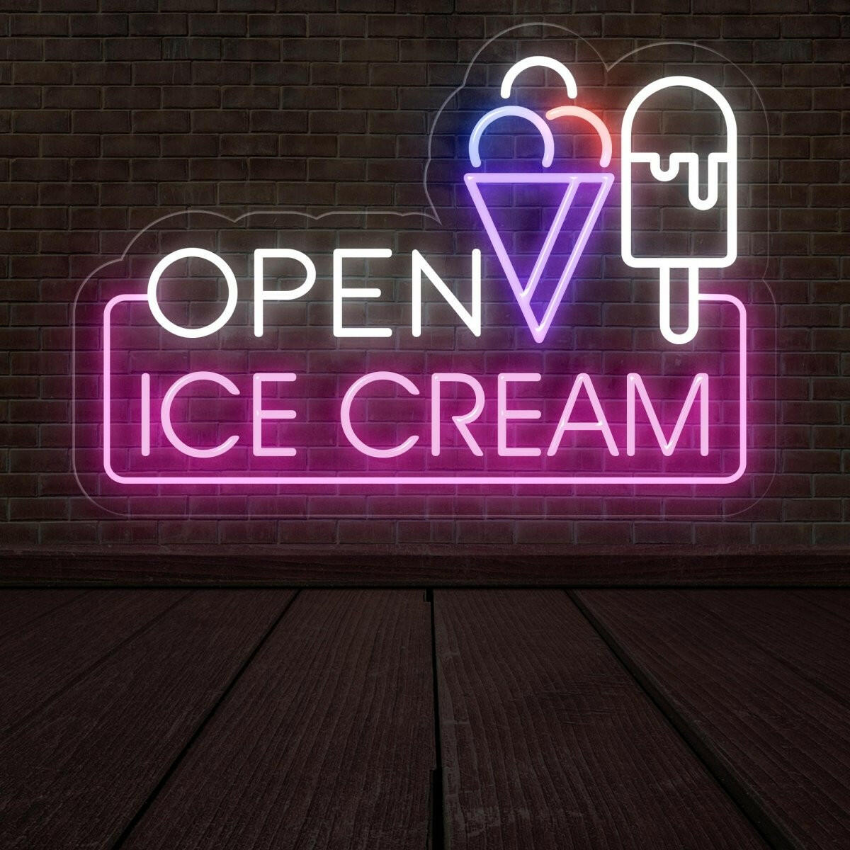 Ice Cream Open Neon Sign: Tempting Displays for Your Ice Cream Shop! - NEONXPERT
