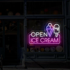 Ice Cream Open Neon Sign: Tempting Displays for Your Ice Cream Shop! - NEONXPERT