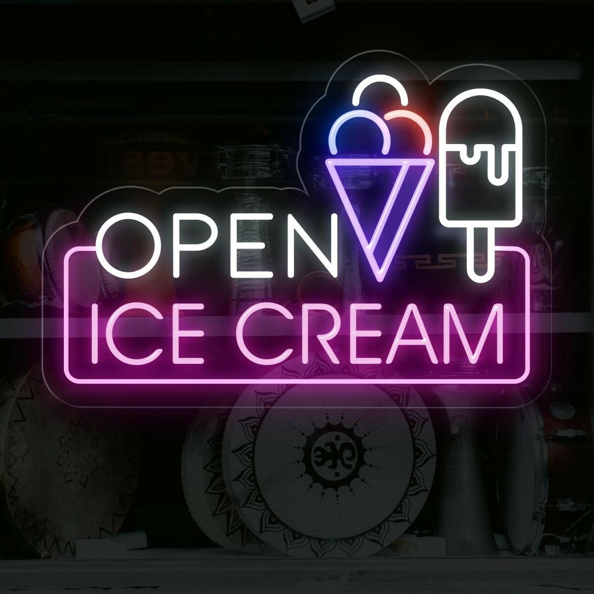 Ice Cream Open Neon Sign: Tempting Displays for Your Ice Cream Shop! - NEONXPERT
