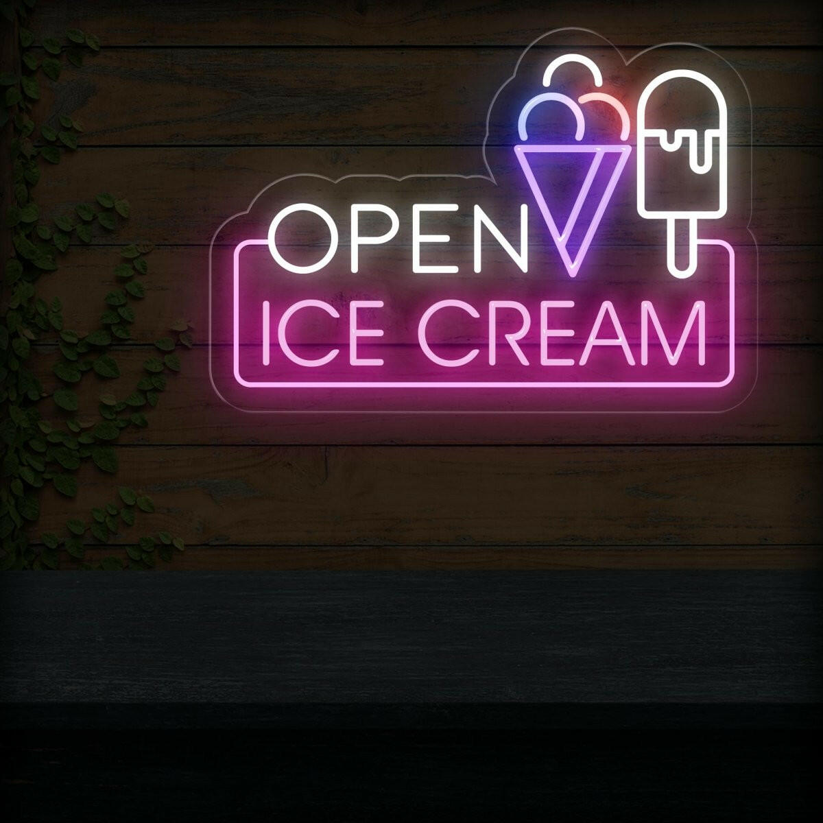 Ice Cream Open Neon Sign: Tempting Displays for Your Ice Cream Shop! - NEONXPERT