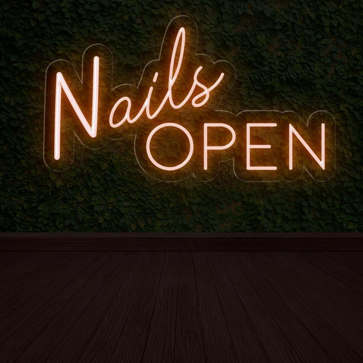 Nails Open Neon Sign | Salon Entrance Led Light Decor - NEONXPERT