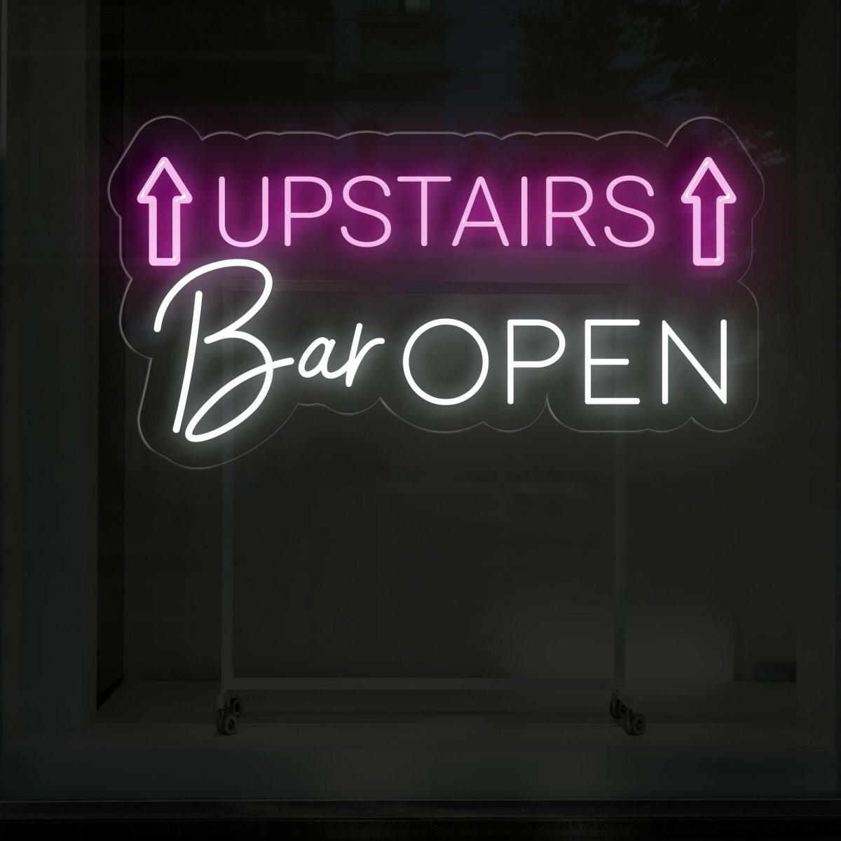 Neon Open Sign for Upstairs Bar - Inviting Illumination - NEONXPERT