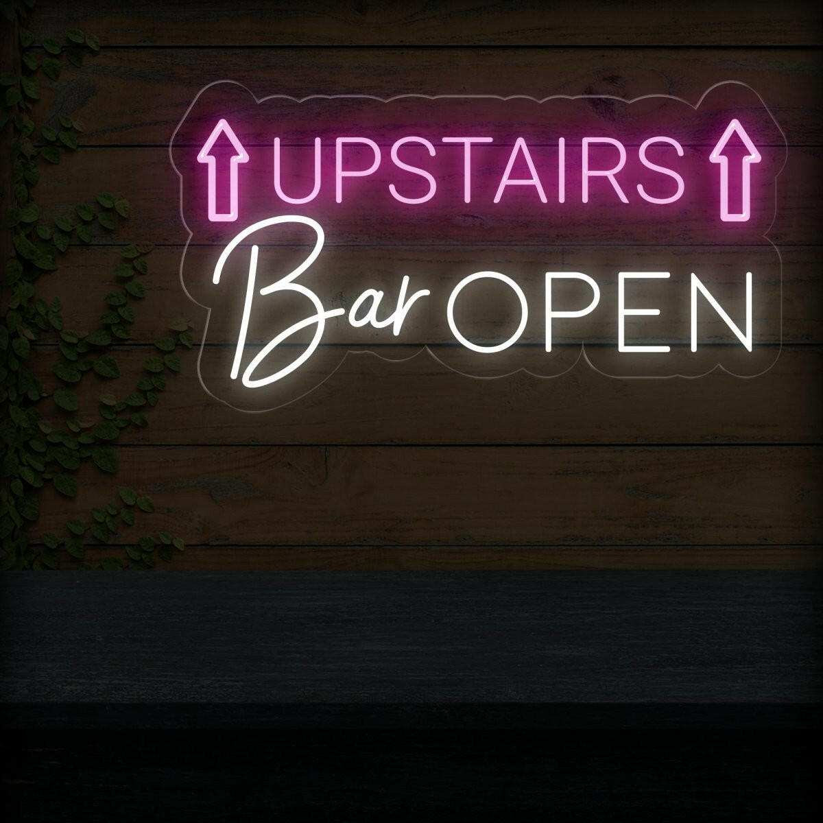 Neon Open Sign for Upstairs Bar - Inviting Illumination - NEONXPERT