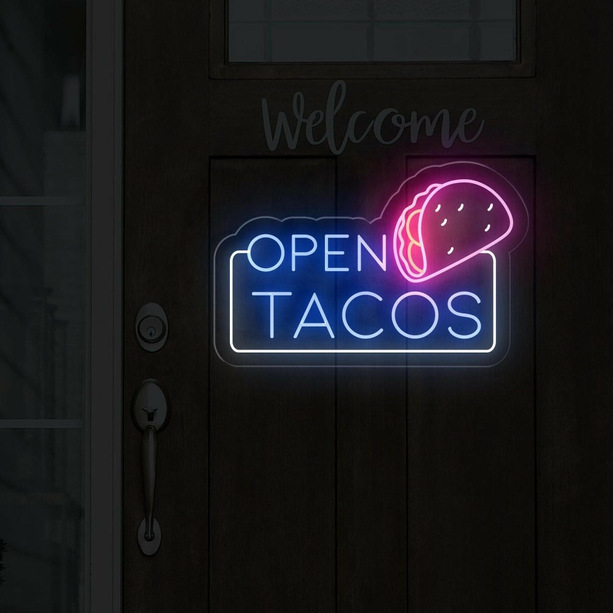 Open Tacos Neon Sign | Irresistible Illumination for Your Taco Spot - NEONXPERT