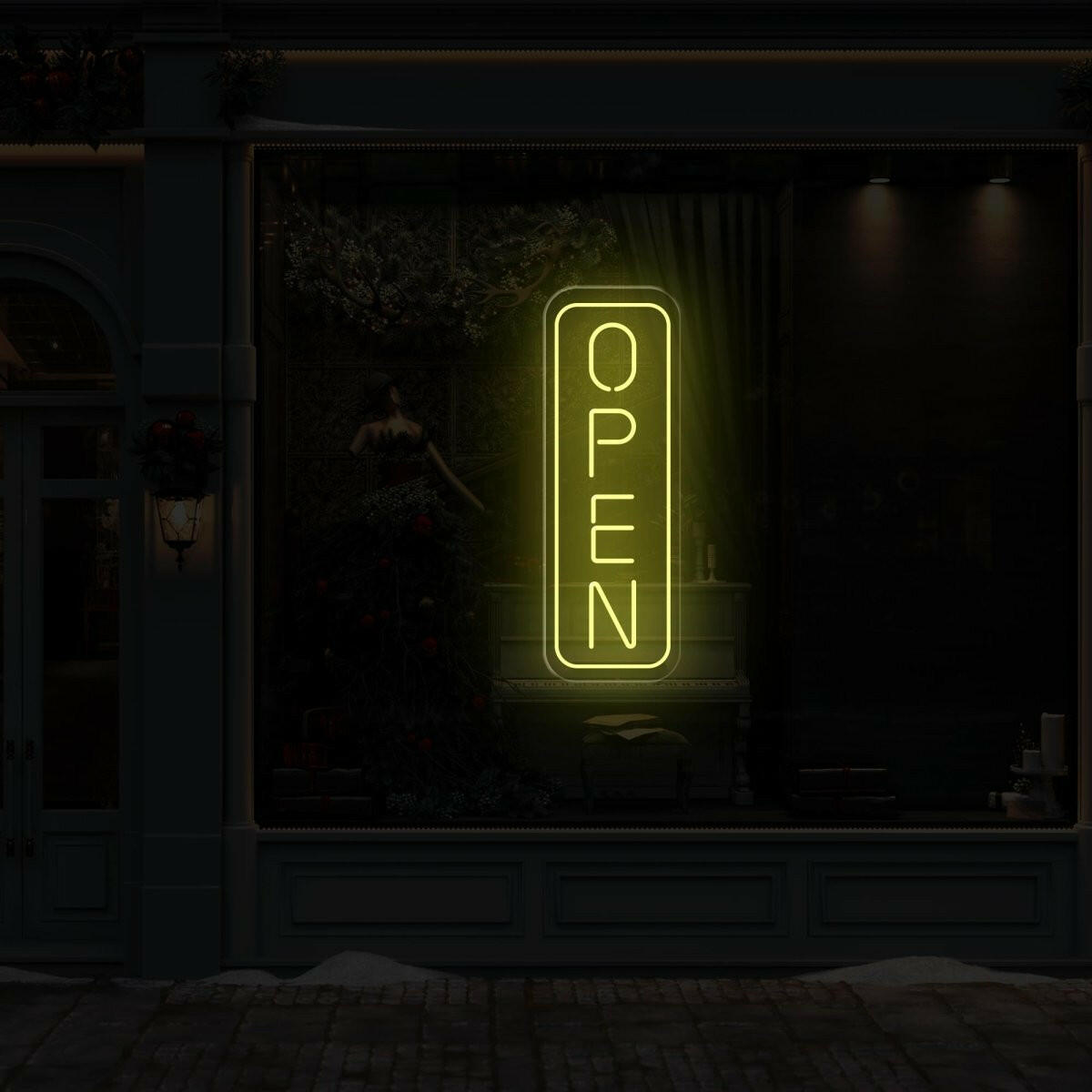 Open Vertical LED Neon Sign | Large Outdoor Light Up Sign - NEONXPERT