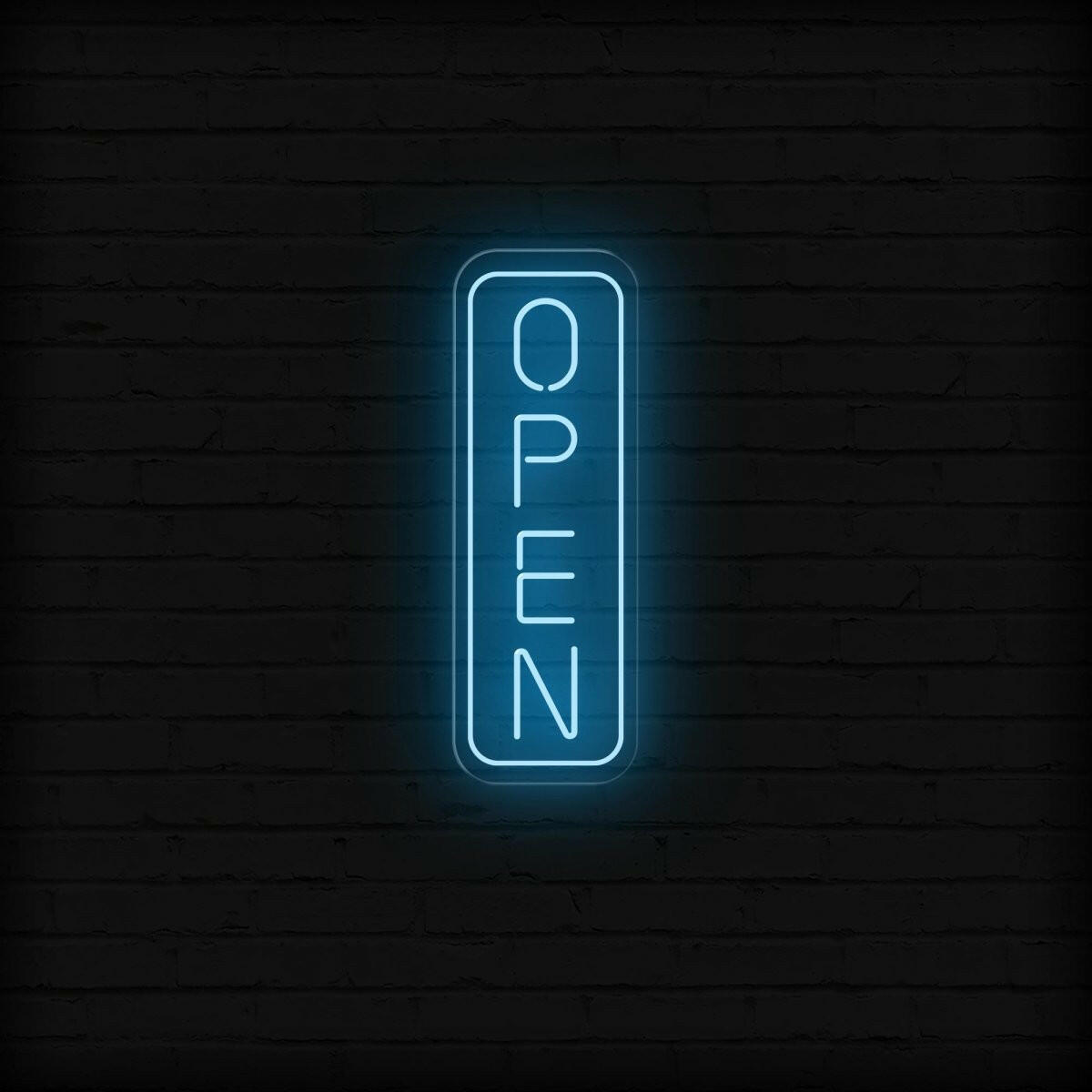 Open Vertical LED Neon Sign | Large Outdoor Light Up Sign - NEONXPERT