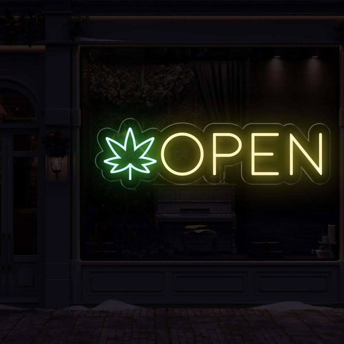 Open Weed Neon Sign | Elevate Your Space with Cannabis Signage - NEONXPERT