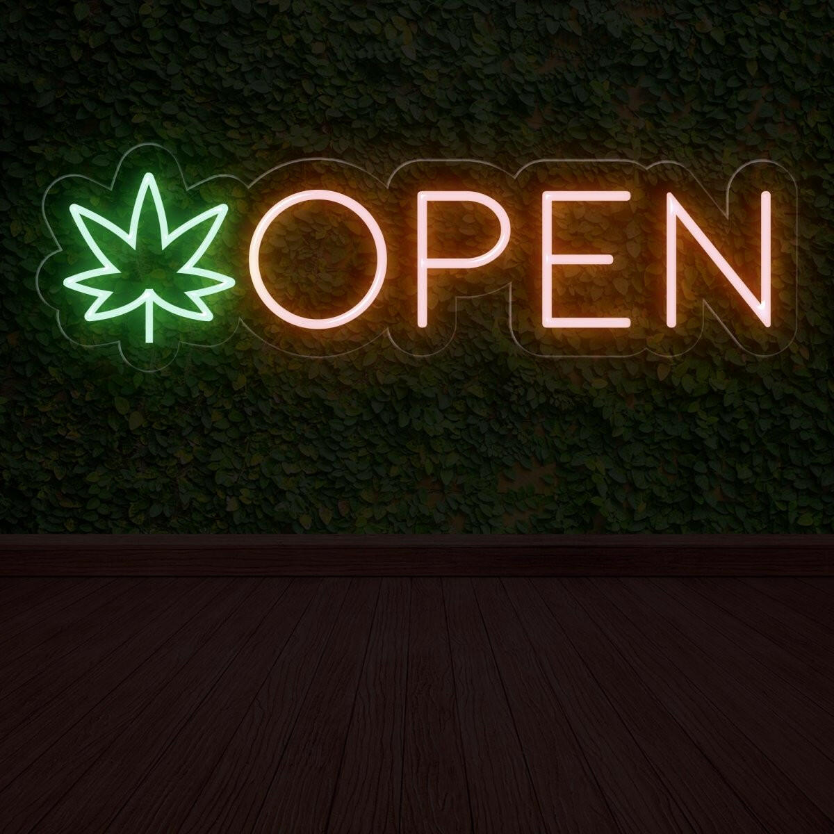 Open Weed Neon Sign | Elevate Your Space with Cannabis Signage - NEONXPERT