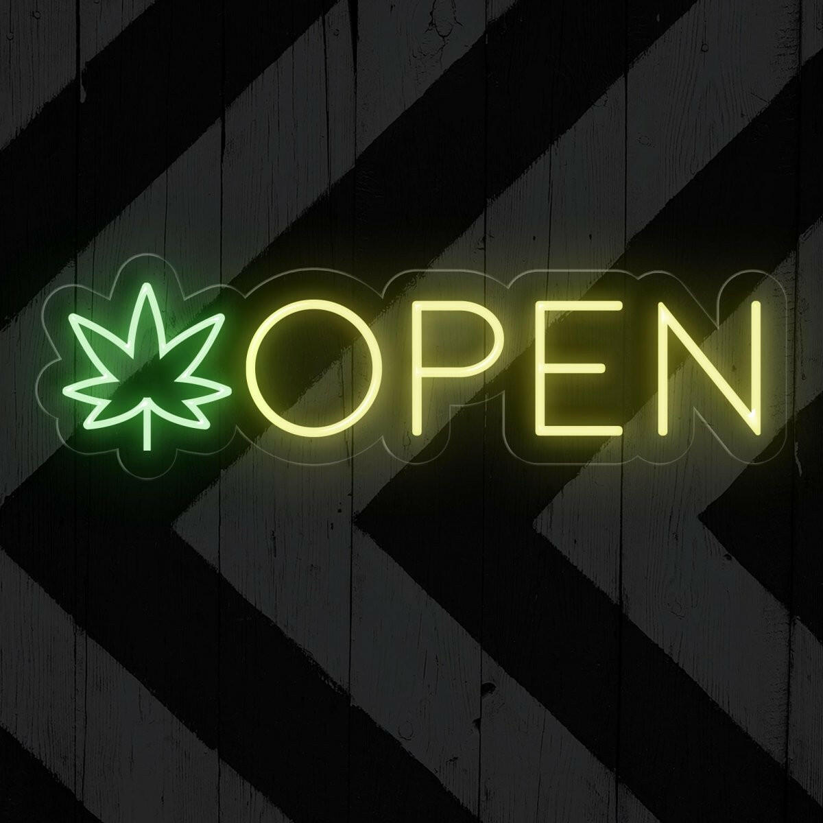 Open Weed Neon Sign | Elevate Your Space with Cannabis Signage - NEONXPERT