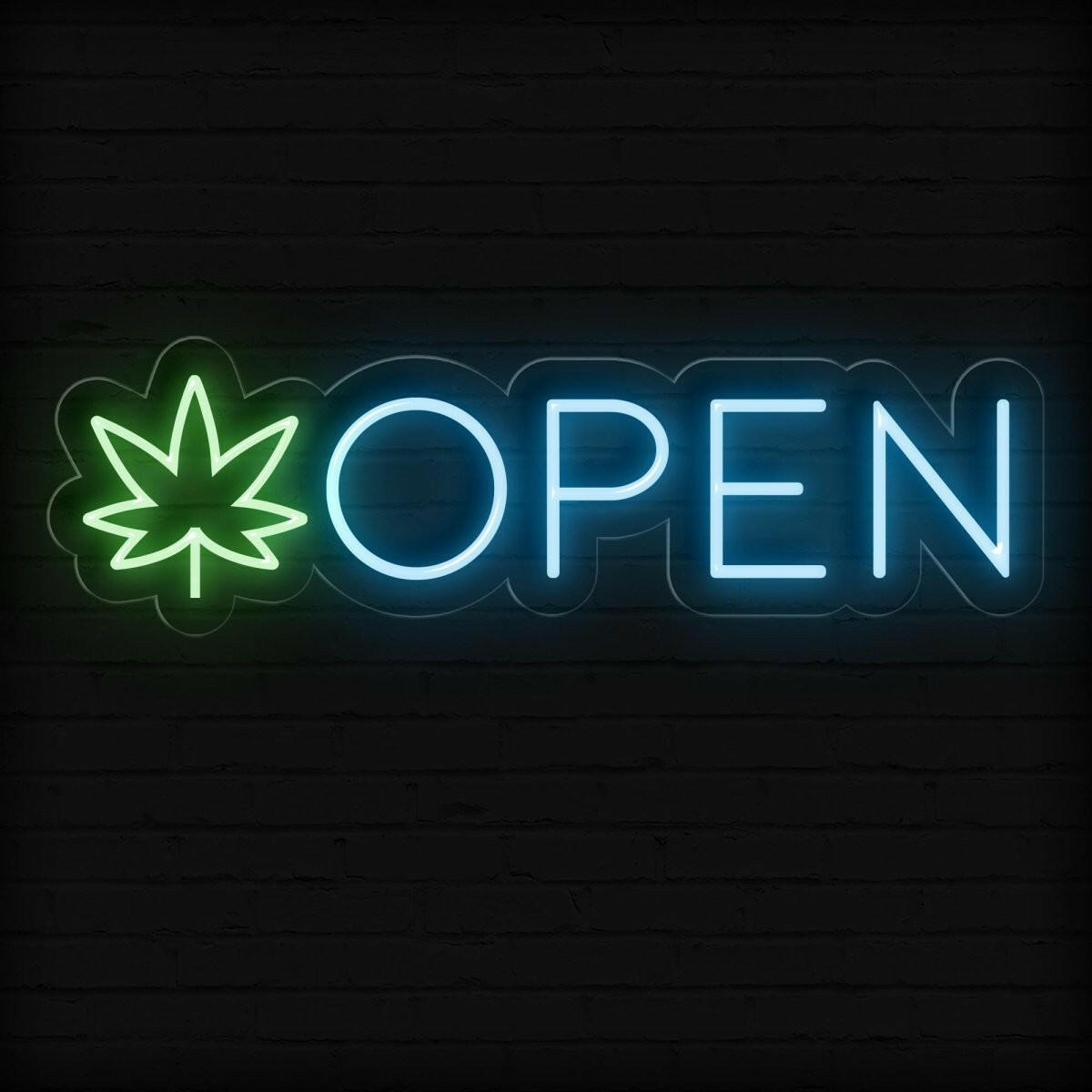 Open Weed Neon Sign | Elevate Your Space with Cannabis Signage - NEONXPERT