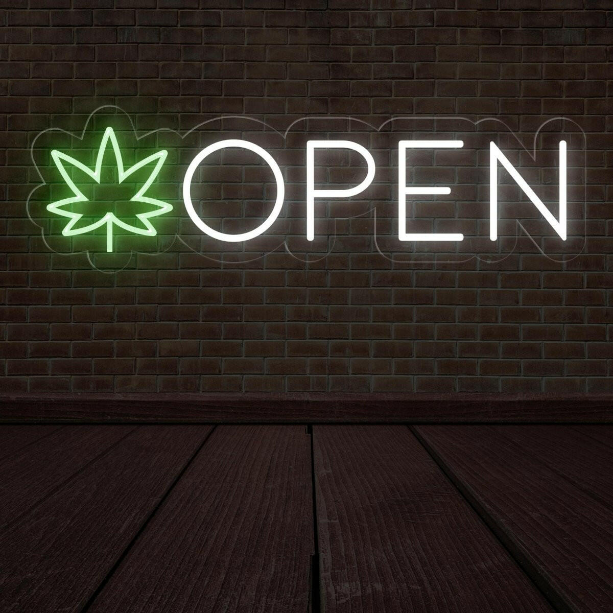 Open Weed Neon Sign | Elevate Your Space with Cannabis Signage - NEONXPERT