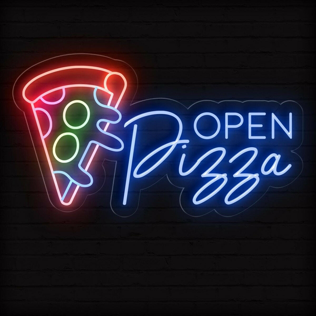 Pizza Open Neon Sign | Light up Led light - OPENSIGNCO