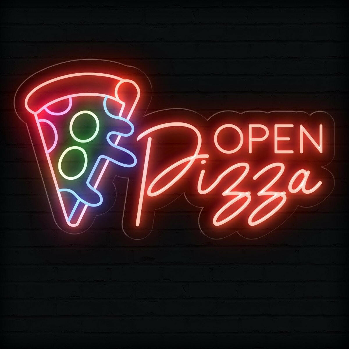Pizza Open Neon Sign | Light up Led light - OPENSIGNCO