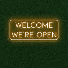 Welcome We're Open Neon Sign | Business Window Light - NEONXPERT